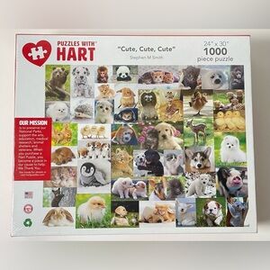 Puzzles With Hart Cute Cute Cute Animals 1000 Piece Puzzle 24x30 STEPHEN M SMITH